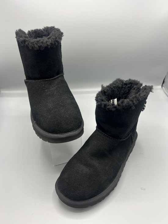 UGG Shoes - UGG MINI BAILEY BOW  BLACK SUEDE ANKLE WOMEN'S BOOTS SIZE US 8UK 6NEW without bx